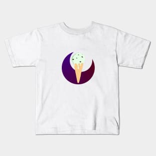 Mint Chocolate Chip Ice Cream Clipart Kids T-Shirt